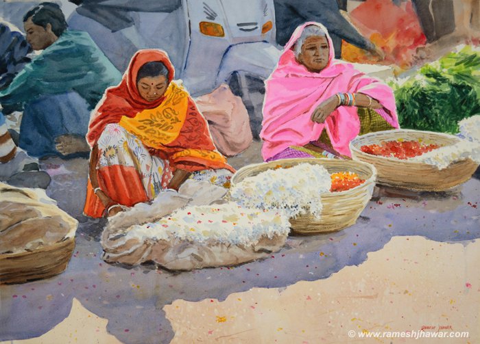 The Flower Sellers - Ramesh Jhawar
