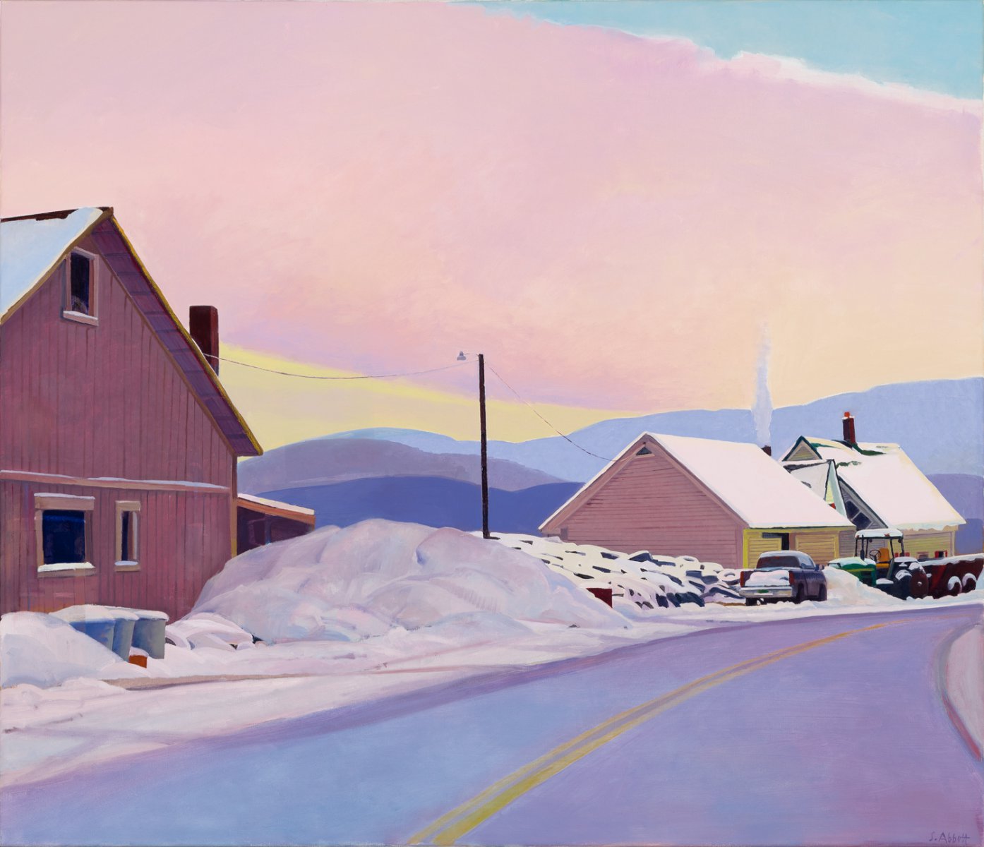 Road and Farm, Sunrise - Susan Abbott