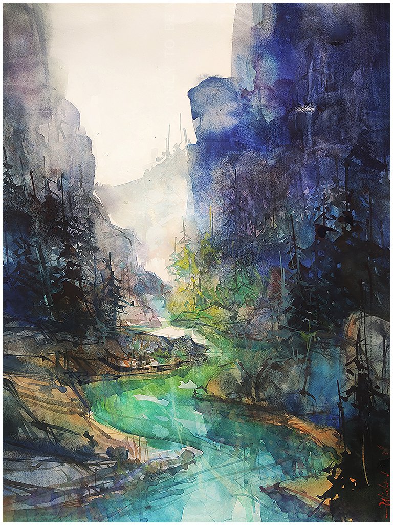 Fine Art Pigment Print under Acrylic Glass Acquarelli Luminosi #16 The gorge (...from my dreams) - Carsten Wieland 2024 Open Edition Watercolor Art
https://www.etsy.com/de/listing/1665081238 - Carsten Wieland