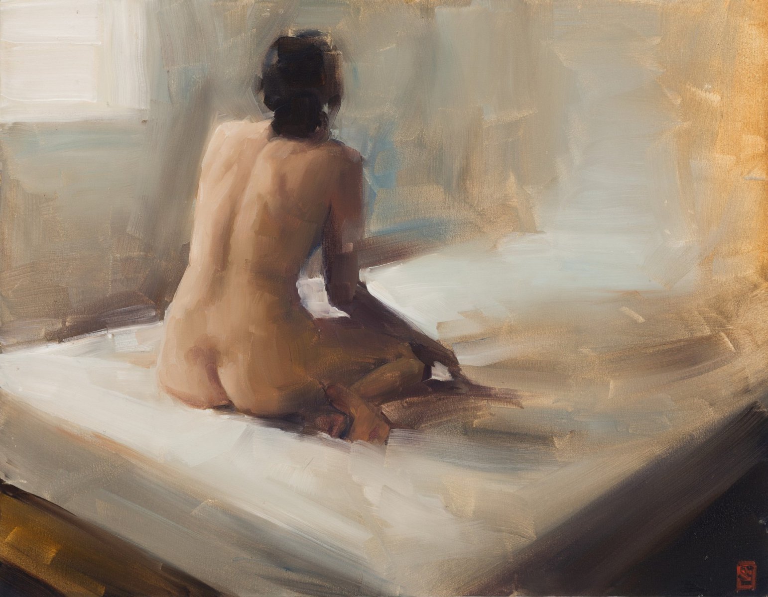 Nude with white and gold - Sasha Hartslief
