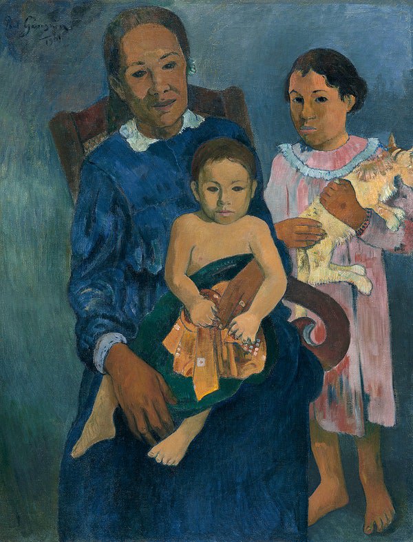 Polynesian Woman with Children - Paul Gauguin