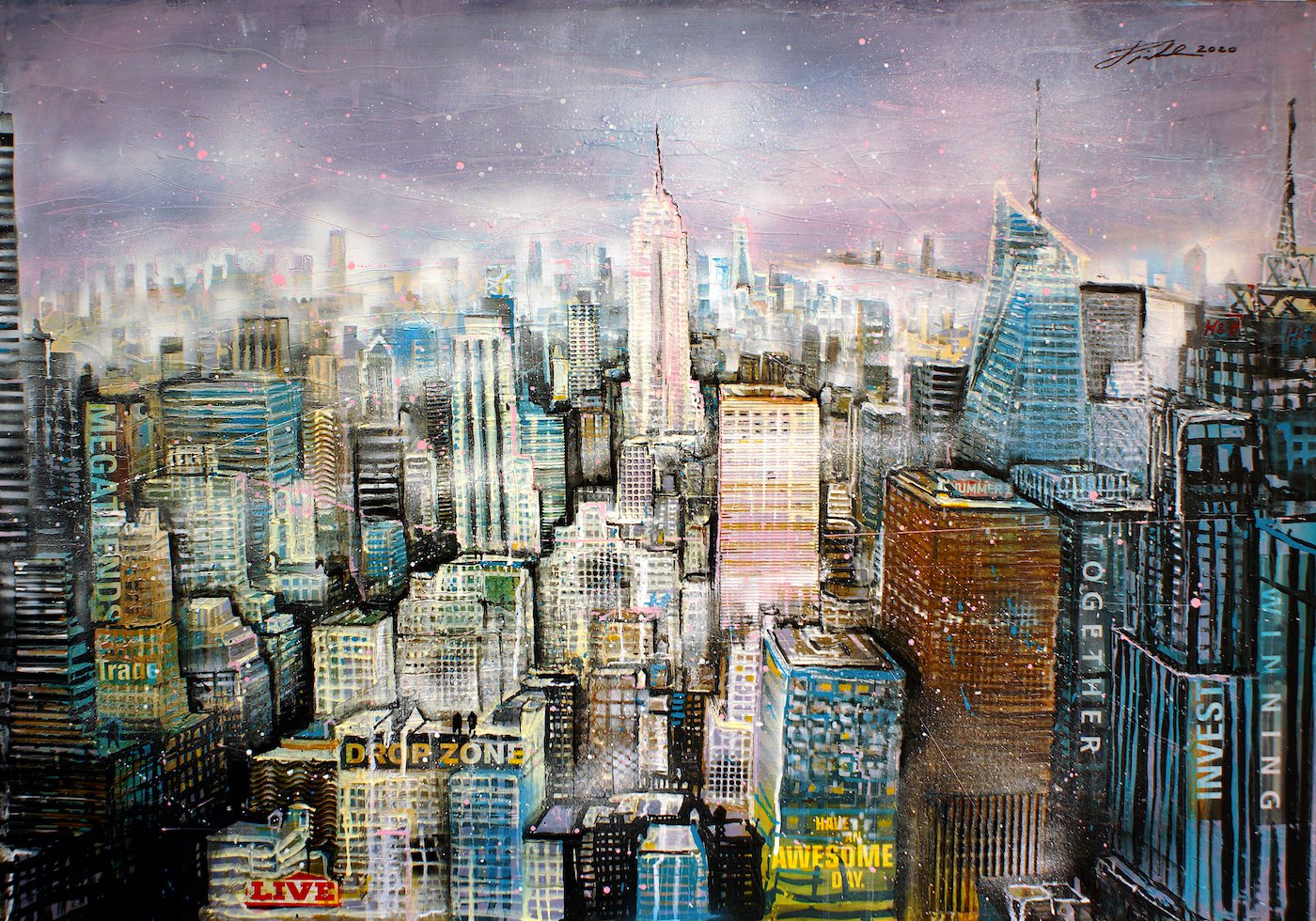 New York, Manhattan – Midtown,  Acryl Mixed Media - Johann Pickl