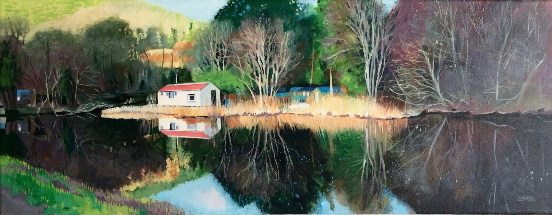 Red Roof Reflections - Lesley Banks