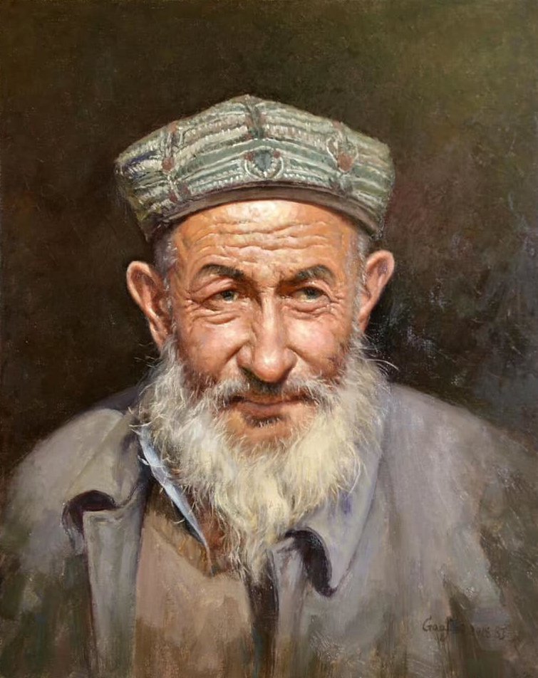《维吾尔族老人》
Uyghur Old Man - Fei Gao 高飞