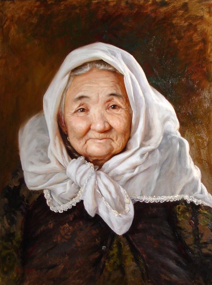 《维吾尔族老妇人》
Old Uighur Woman - Fei Gao 高飞