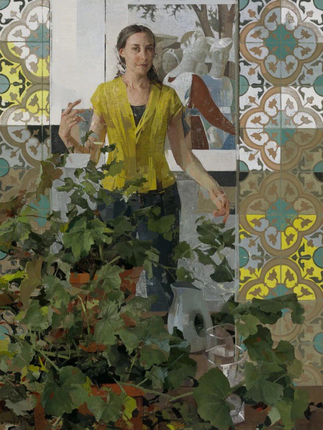 Self-Portrait with a Geranium - Zoey Frank
