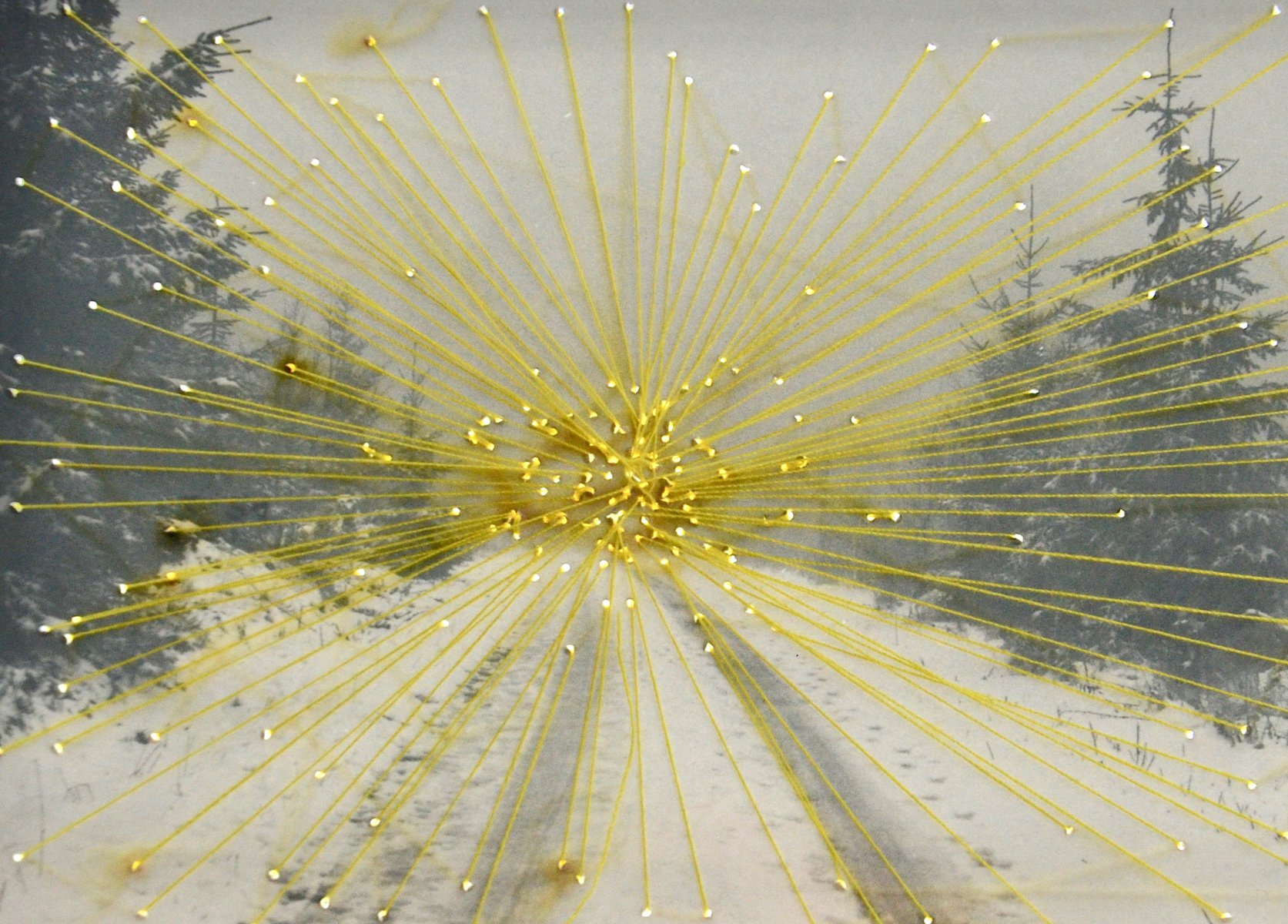 Landscape with yellowlines - Gisoo Kim